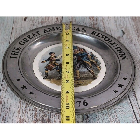 The Great American Revolution 1776 The Spirit Of 76 Pewter  Plate 1976 - Picture 7 of 17